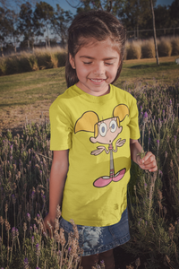 Cute Cartoon Half Sleeves T-Shirt For Girls -KidsFashionVilla