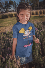 Load image into Gallery viewer, Cute Cartoon Half Sleeves T-Shirt For Girls -KidsFashionVilla
