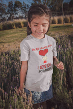Load image into Gallery viewer, Custom Name I love My Bua So Much Half Sleeves T-Shirt For Girls -KidsFashionVilla
