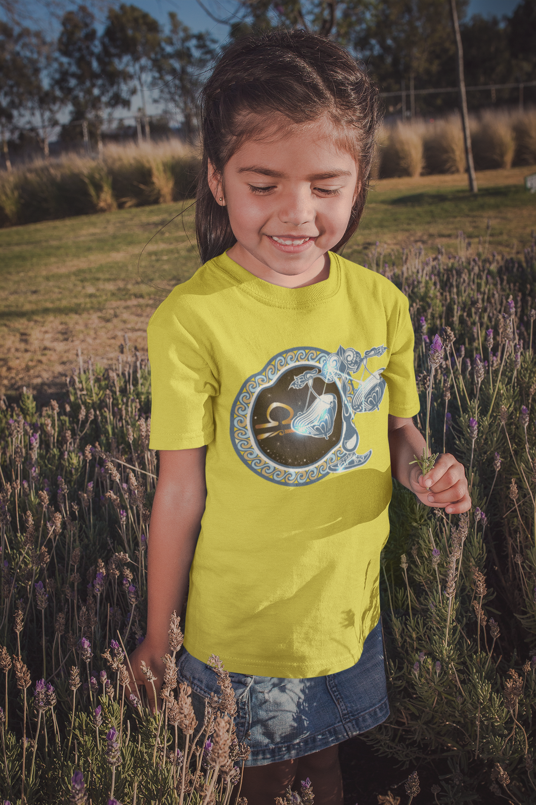 Libra Zodiac Sign Half Sleeves T-Shirt For Girls -KidsFashionVilla