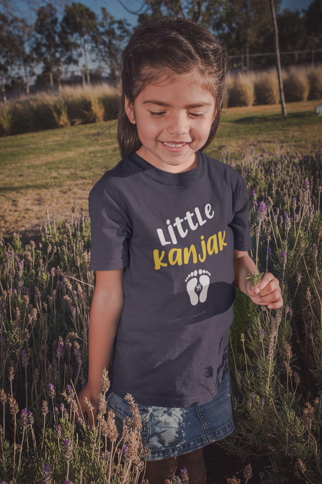 Little Kanjak Half Sleeves T-Shirt For Girls -KidsFashionVilla