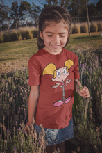 Load image into Gallery viewer, Cute Cartoon Half Sleeves T-Shirt For Girls -KidsFashionVilla
