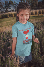 Load image into Gallery viewer, Custom Name I love My Bua So Much Half Sleeves T-Shirt For Girls -KidsFashionVilla
