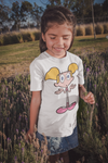 Cute Cartoon Half Sleeves T-Shirt For Girls -KidsFashionVilla