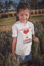 Load image into Gallery viewer, Custom Name I love My Bua So Much Half Sleeves T-Shirt For Girls -KidsFashionVilla
