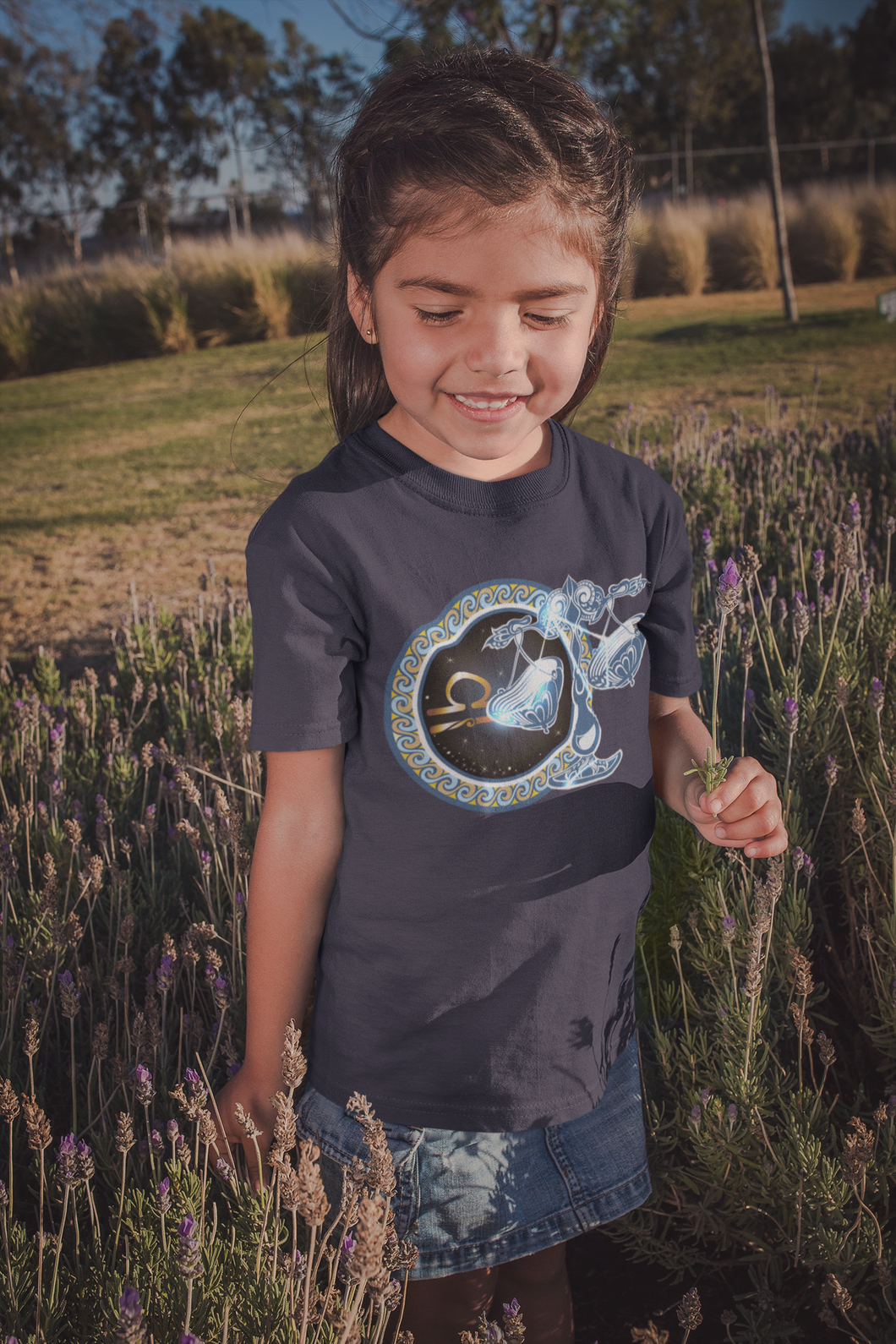 Libra Zodiac Sign Half Sleeves T-Shirt For Girls -KidsFashionVilla