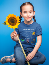 Load image into Gallery viewer, One Two Poem Half Sleeves T-Shirt For Girls -KidsFashionVilla
