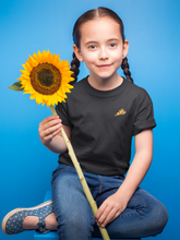 Load image into Gallery viewer, Pizza Minimals Half Sleeves T-Shirt For Girls -KidsFashionVilla
