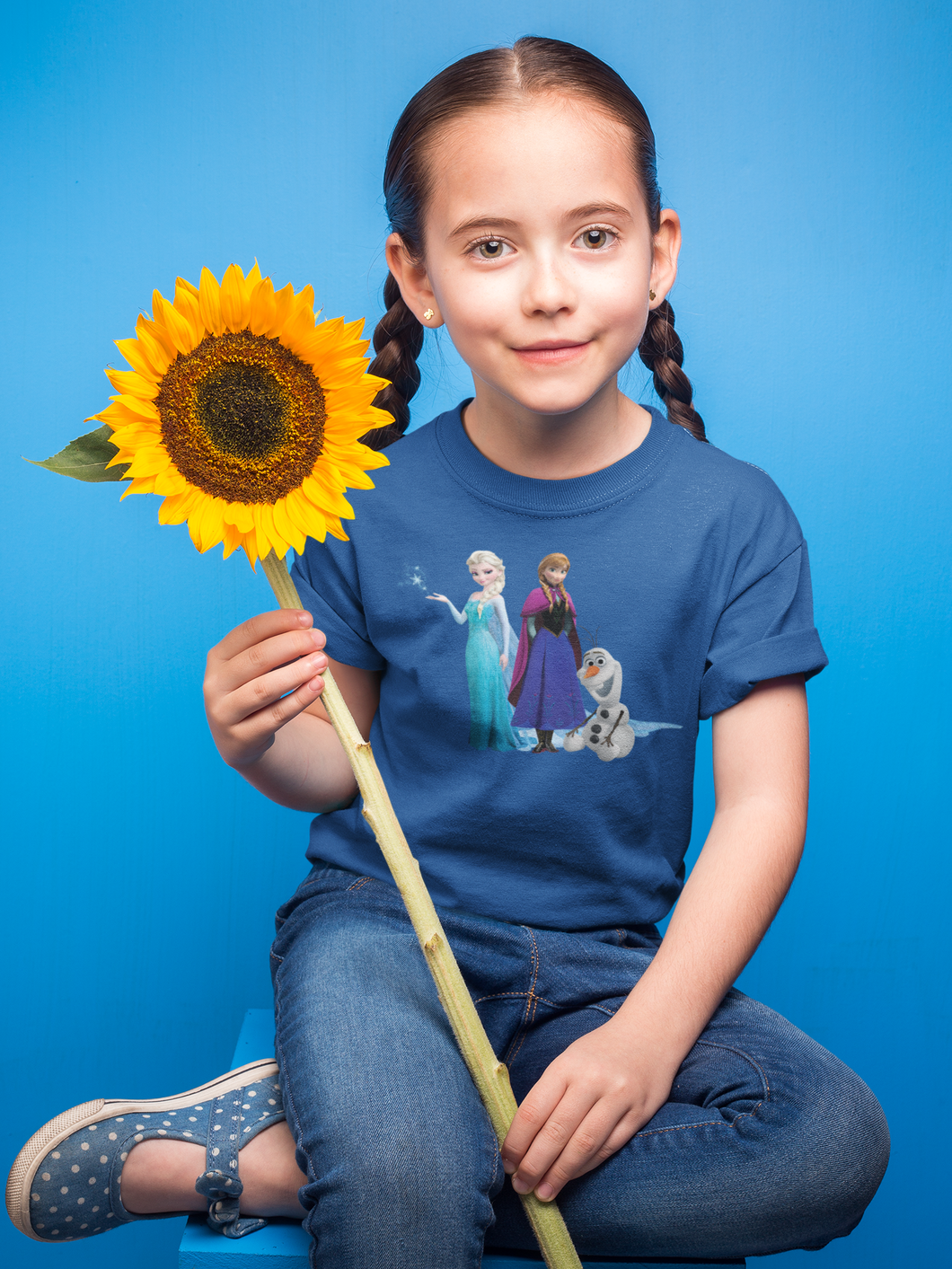 Cute Princess Half Sleeves T-Shirt For Girls -KidsFashionVilla