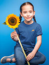 Load image into Gallery viewer, Pizza Minimals Half Sleeves T-Shirt For Girls -KidsFashionVilla
