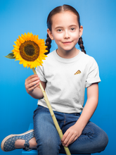 Load image into Gallery viewer, Pizza Minimals Half Sleeves T-Shirt For Girls -KidsFashionVilla

