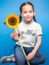 Load image into Gallery viewer, Cute Cartoon Half Sleeves T-Shirt For Girls -KidsFashionVilla
