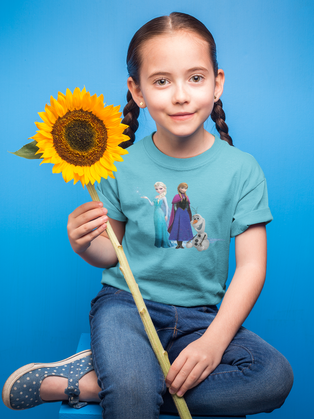 Cute Princess Half Sleeves T-Shirt For Girls -KidsFashionVilla