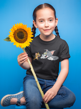 Load image into Gallery viewer, Cute Cartoon Half Sleeves T-Shirt For Girls -KidsFashionVilla
