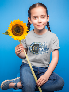 Aquarius Zodiac Sign Half Sleeves T-Shirt For Girls -KidsFashionVilla