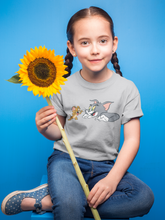 Load image into Gallery viewer, Cute Cartoon Half Sleeves T-Shirt For Girls -KidsFashionVilla
