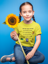 Load image into Gallery viewer, One Two Poem Half Sleeves T-Shirt For Girls -KidsFashionVilla
