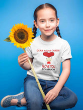 Load image into Gallery viewer, Custom Name I love My Chachi So Much Half Sleeves T-Shirt For Girls -KidsFashionVilla
