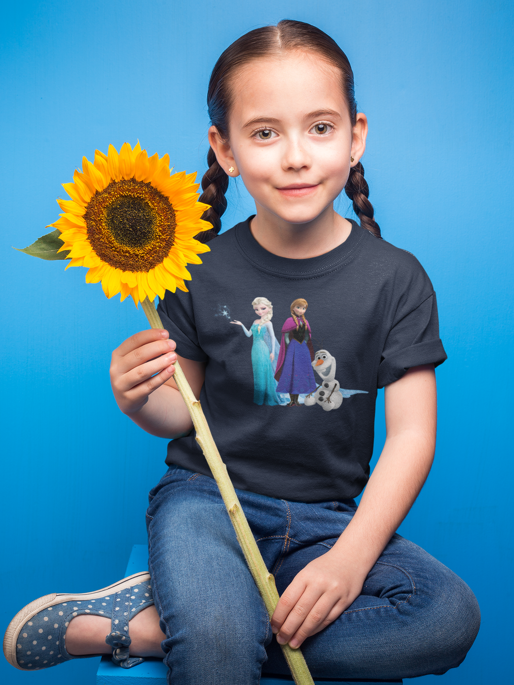 Cute Princess Half Sleeves T-Shirt For Girls -KidsFashionVilla