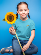 Load image into Gallery viewer, Pizza Minimals Half Sleeves T-Shirt For Girls -KidsFashionVilla
