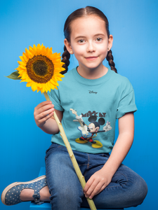 Playing Guitar Cartoon Half Sleeves T-Shirt For Girls -KidsFashionVilla
