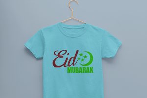 Eid Mubarak Half Sleeves T-Shirt for Boy-KidsFashionVilla