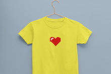 Load image into Gallery viewer, 8 Bit Heart Minimals Half Sleeves T-Shirt For Girls -KidsFashionVilla
