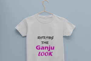 ROKING THE GANJU LOOK Half Sleeves T-Shirt for Boy-KidsFashionVilla