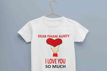 Load image into Gallery viewer, Custom Name I love My Aunty So Much Half Sleeves T-Shirt For Girls -KidsFashionVilla
