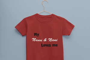 Nanu And Nani Loves Me Half Sleeves T-Shirt For Girls -KidsFashionVilla