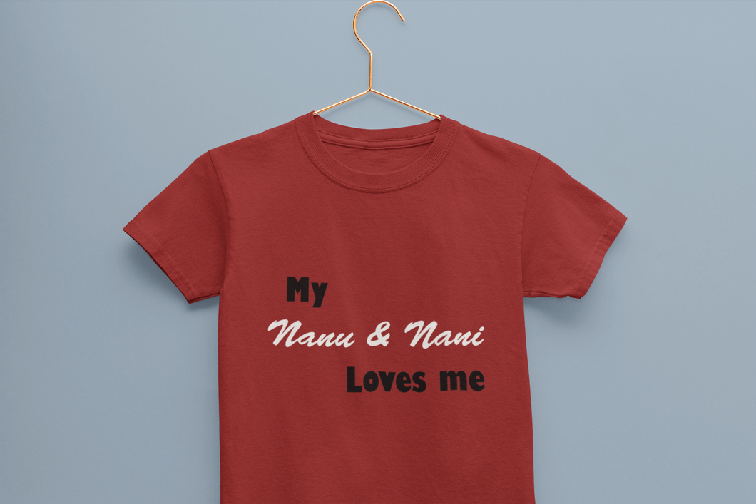 Nanu And Nani Loves Me Half Sleeves T-Shirt For Girls -KidsFashionVilla
