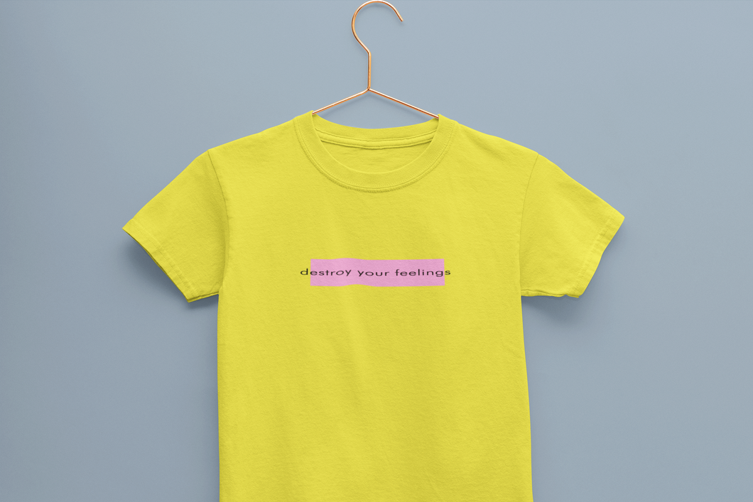 Destroy Your Feelings Minimals Half Sleeves T-Shirt for Boy-KidsFashionVilla
