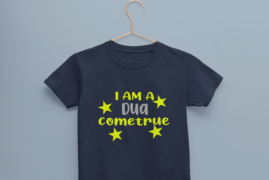 Dua Come True Eid Half Sleeves T-Shirt For Girls -KidsFashionVilla