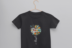 Future Police Half Sleeves T-Shirt For Girls -KidsFashionVilla