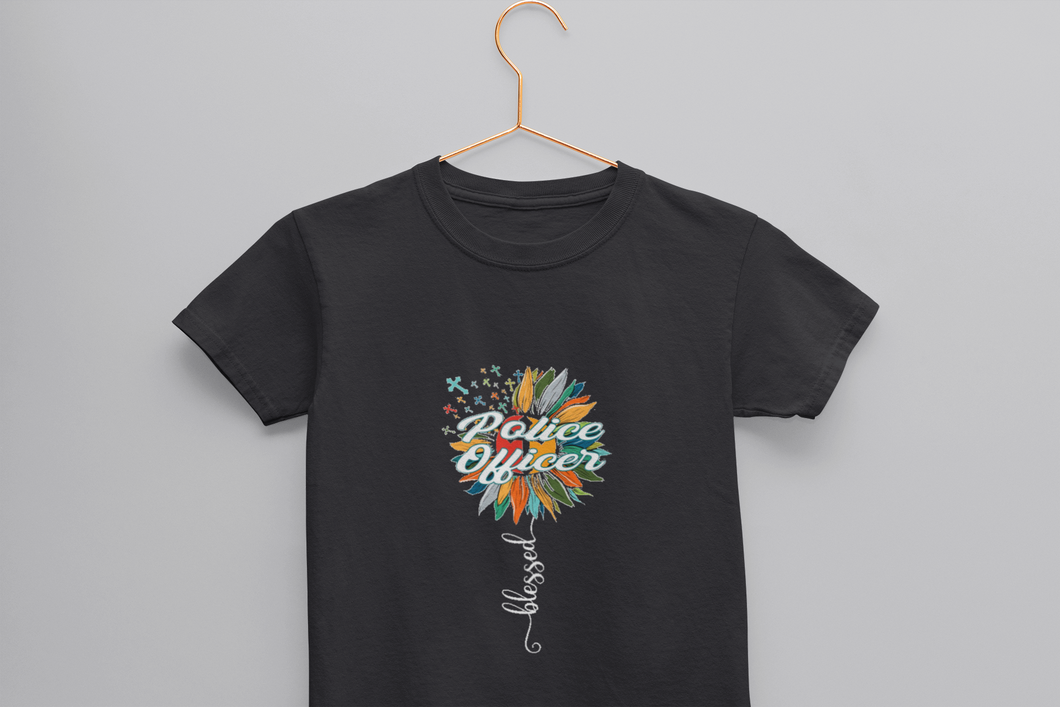 Future Police Half Sleeves T-Shirt For Girls -KidsFashionVilla