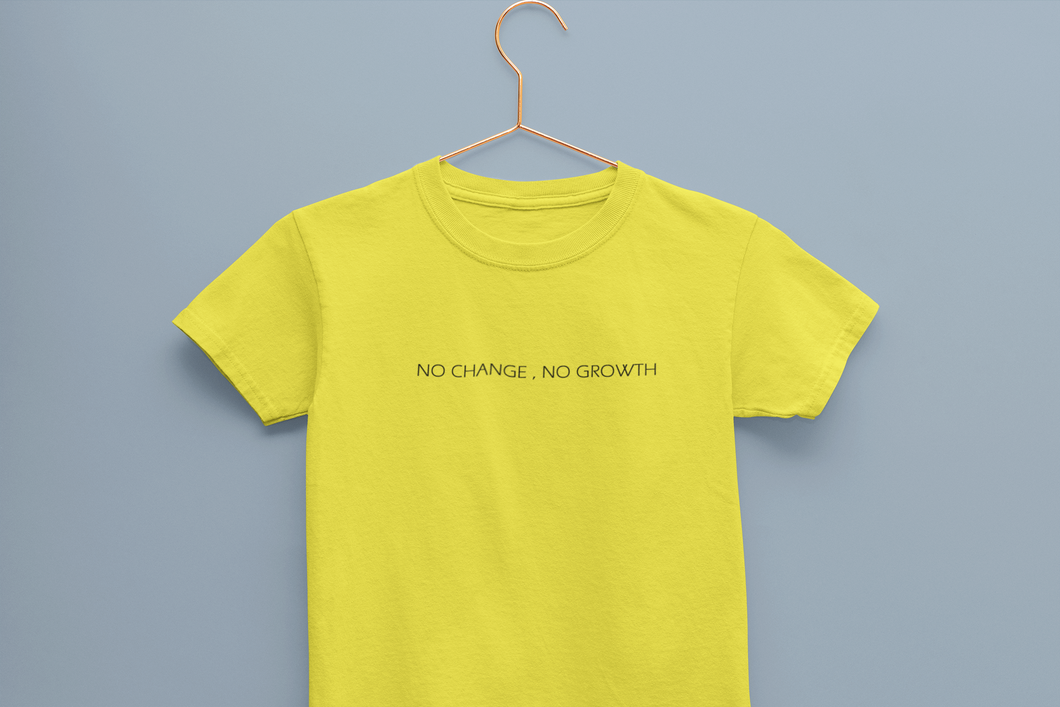 No Change No Growth Minimals Half Sleeves T-Shirt for Boy-KidsFashionVilla