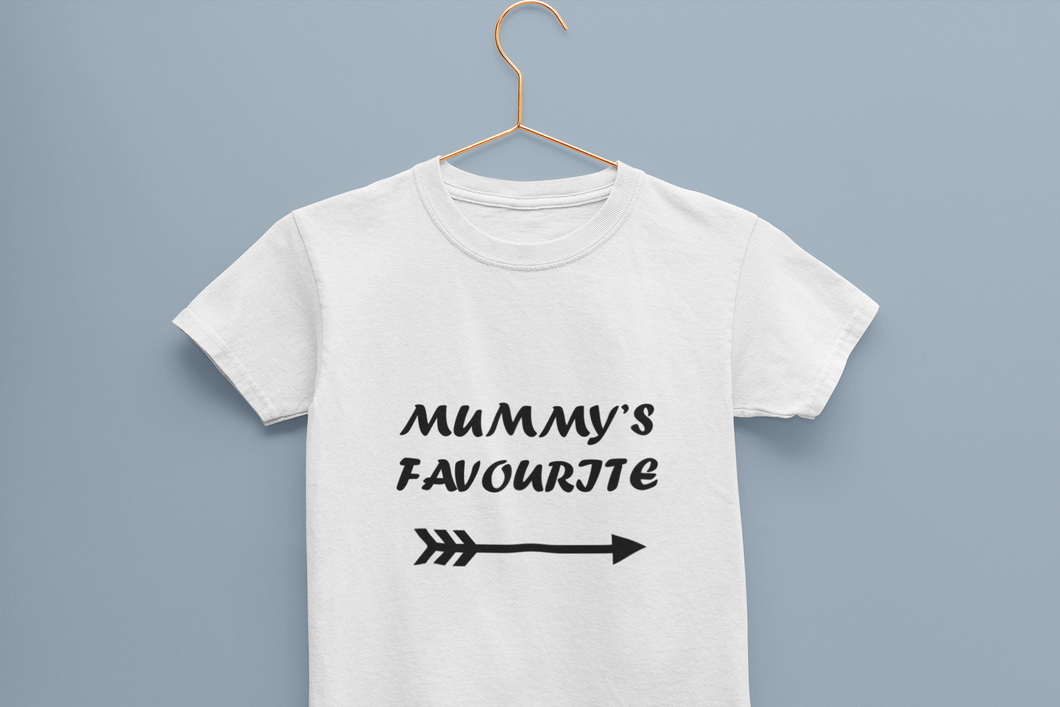 Mummys Favourite Half Sleeves T-Shirt For Girls -KidsFashionVilla