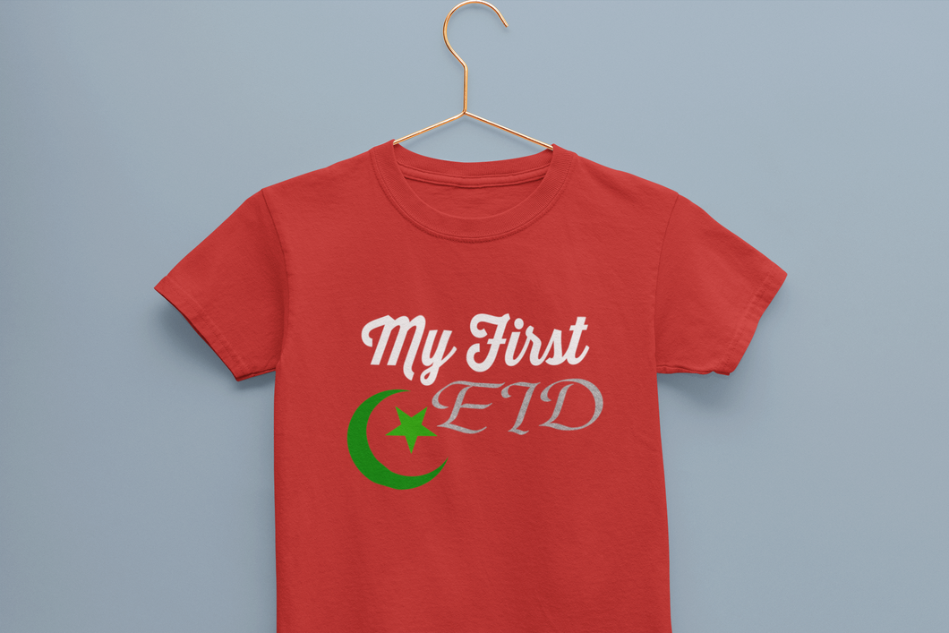 My 1st Eid Half Sleeves T-Shirt For Girls -KidsFashionVilla