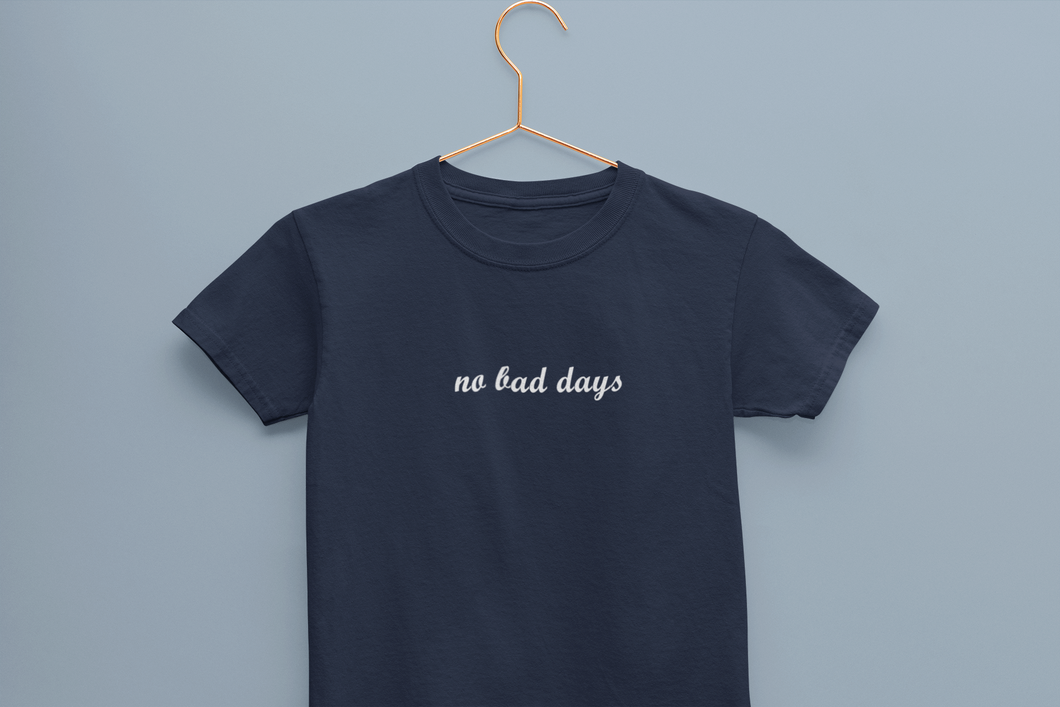 No Bad Days Minimals Half Sleeves T-Shirt for Boy-KidsFashionVilla