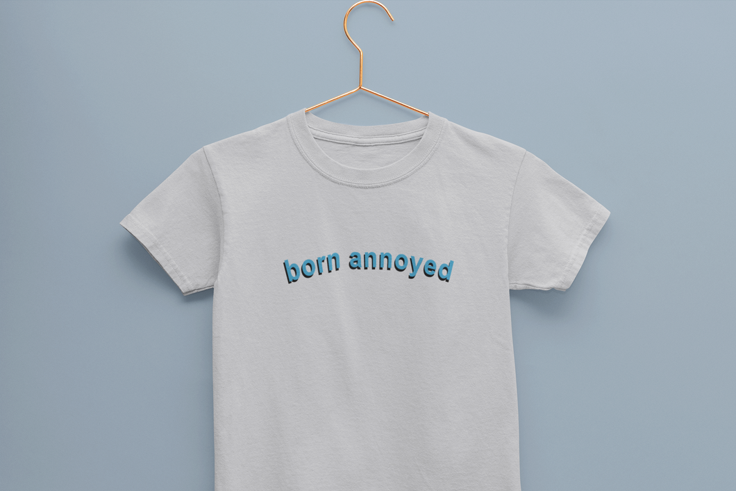 Born Annoyed Minimals Half Sleeves T-Shirt for Boy-KidsFashionVilla