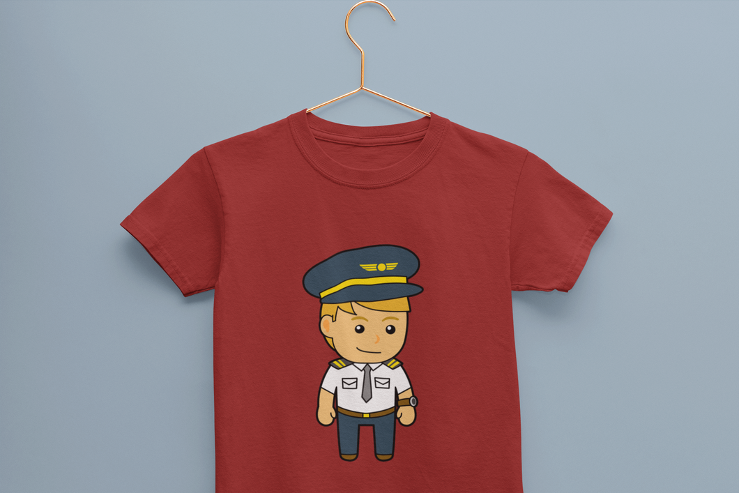 Future Pilot Half Sleeves T-Shirt for Boy-KidsFashionVilla
