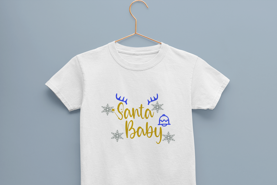 Santa Baby Christmas Half Sleeves T-Shirt for Boy-KidsFashionVilla