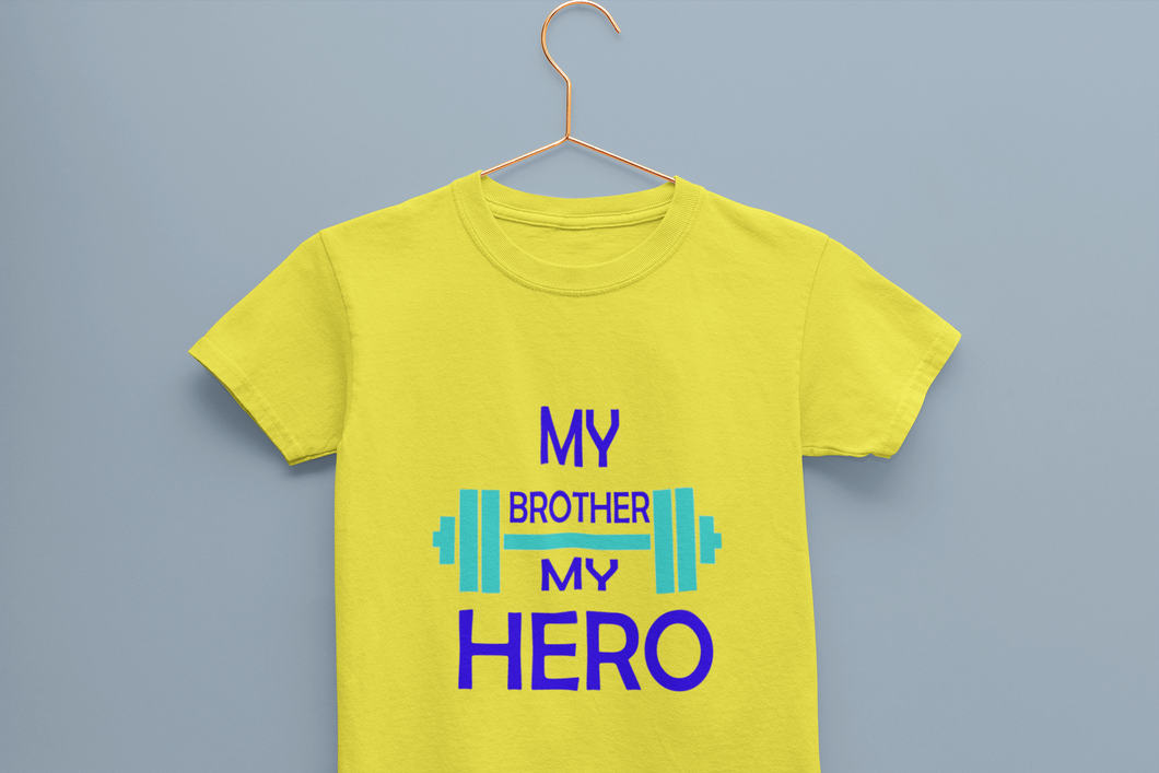 My Brother My Hero Half Sleeves T-Shirt For Girls -KidsFashionVilla