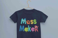Load image into Gallery viewer, Mess Maker Cartoon Half Sleeves T-Shirt For Girls -KidsFashionVilla
