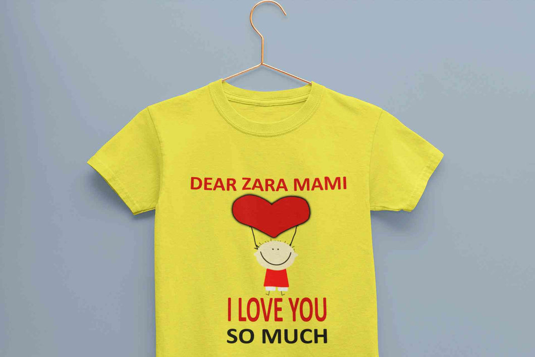 Custom Name I love My Mami So Much Half Sleeves T-Shirt for Boy-KidsFashionVilla