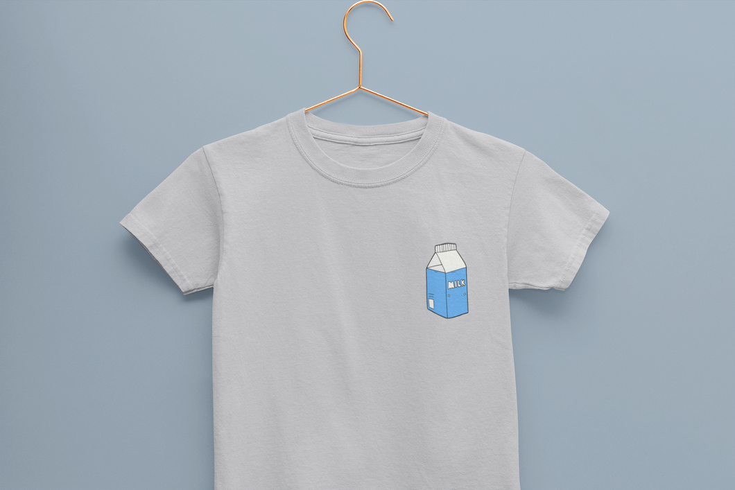 Milk Minimals Half Sleeves T-Shirt For Girls -KidsFashionVilla