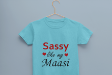 Load image into Gallery viewer, Sassy Like My Masi Half Sleeves T-Shirt For Girls -KidsFashionVilla
