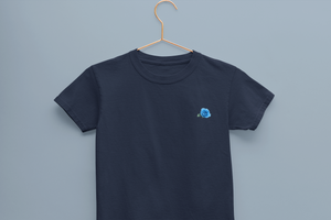 Blue Rose Minimals Half Sleeves T-Shirt for Boy-KidsFashionVilla