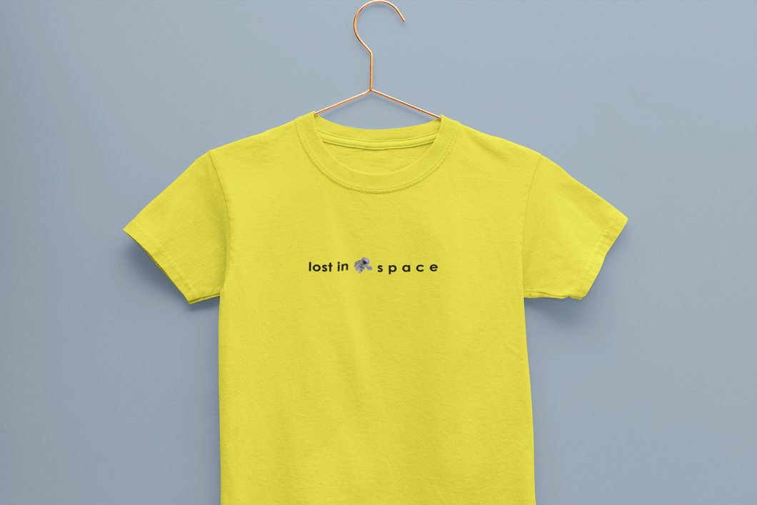 Lost In Space Minimals Half Sleeves T-Shirt For Girls -KidsFashionVilla