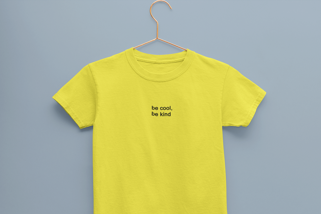 Be Cool Be Kind Minimals Half Sleeves T-Shirt for Boy-KidsFashionVilla